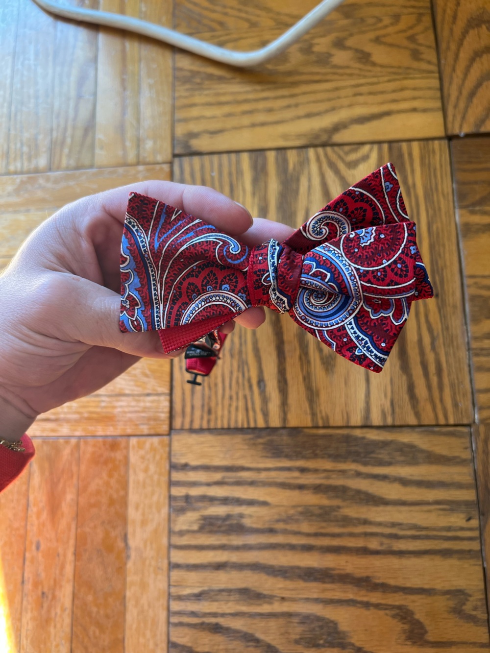 croft & barrow Red Paisley Pre-Tied Bow Tie